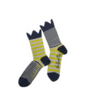 Chaussettes Berthe aux grands Pieds Rayures asymétriques acide