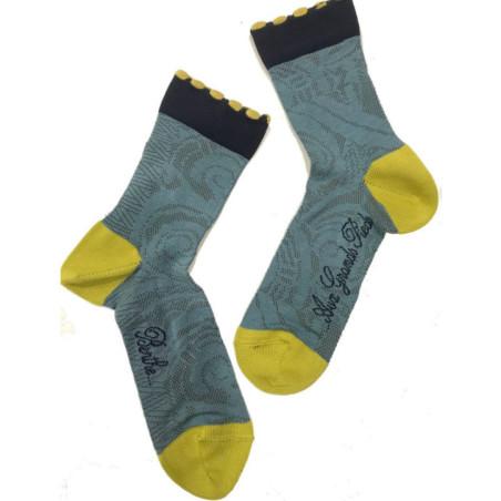 Berthe-aux-grands-pieds-chaussettes-fil-d-ecosse-spirale-végétale-ciel-profil