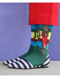 Chaussettes tableau illustre de grand maitre mère et fils  Gaugin 2