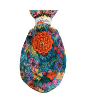  CHAUSSONS-velours-imprimé-les-petits-caprices-Annabella-Orange-détail