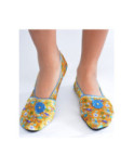 Chaussons de voyage Velours Les Petits Caprices Follies bleu