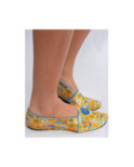 Chaussons de voyage Velours Les Petits Caprices Follies bleu
