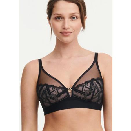 Soutien-gorge-Chantelle-C21S20-Sans armature-noir-avant