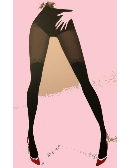 Collant Chantal Tomass cuissarde à noeud Papillons