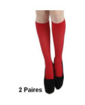Lot de 2 paires Mi bas Lycra Opaque Microfibre 60