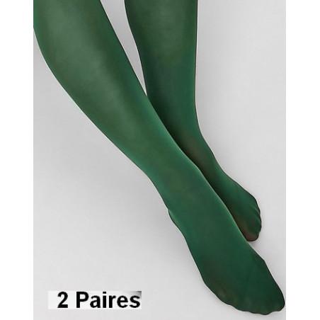 Lot de 2 paires Mi bas Lycra Opaque Microfibre 60