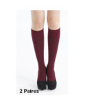 Lot de 2 paires Mi bas Lycra Opaque Microfibre 60