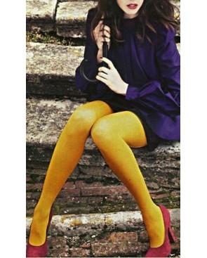 Collant tendance opaque Ocre Microfibre