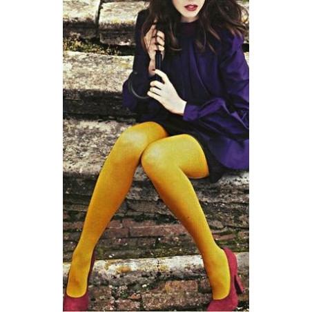 Collant tendance opaque Ocre Microfibre
