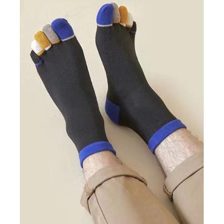 chaussette-5-doigts-LEs-petits-caprices-doigts-de-couleurs-homme-noir