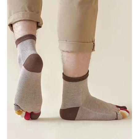 Chaussettes Unis 5 Doigts de couleurs