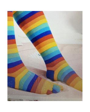  Mi-bas-coton-Multi-rayures-5-doigts-de-pieds-avant