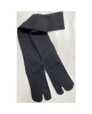 Mi-bas-coton-cotes-Tabis-classique-noir