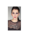 Chemise Moretta M L col rond tulle dentelle