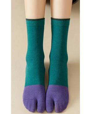 chaussettes-Tabis-Coton-vert-avant-violet