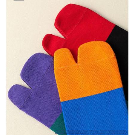 Chaussettes Tabis Coton Bicolore