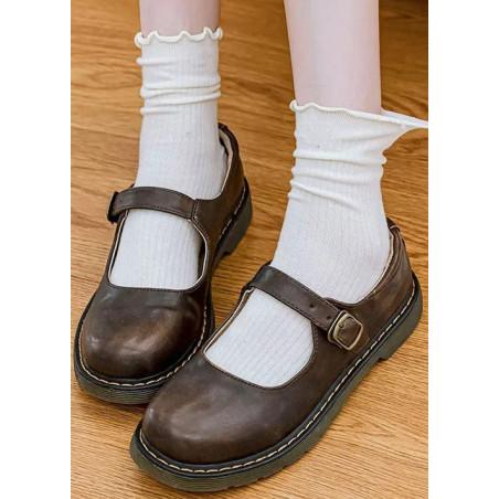 chaussettes-Tabis-Coton-cotes-non-comprimanes-ivoire