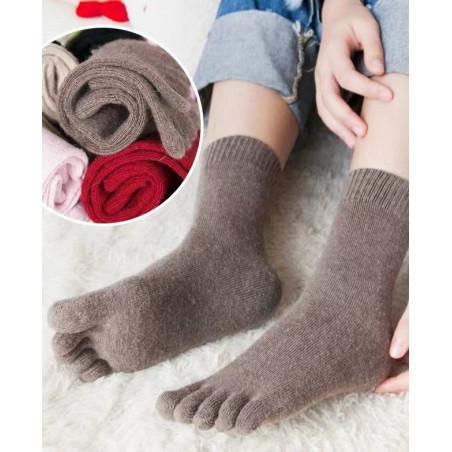chaussette-5-doigts-LEs-petits-caprices-laine-et-coton-taupe