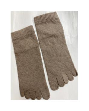  chaussette-5-doigts-LEs-petits-caprices-laine-et-coton-taupe-détail