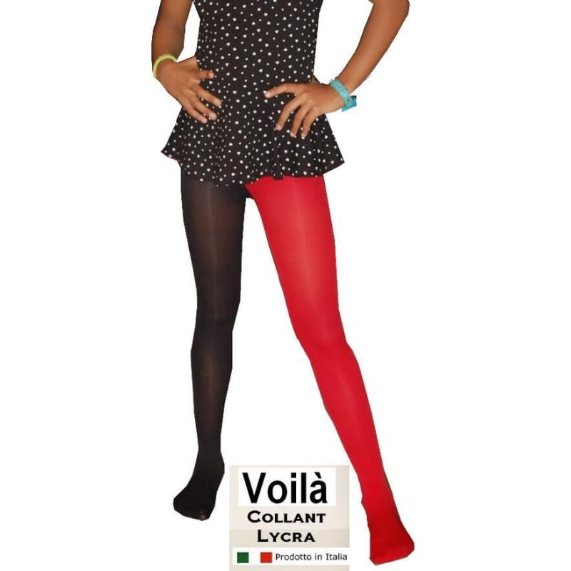 Collant bicolore jambes asymétrique Voilà