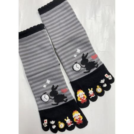 chausettes-coton-les-petits-caprices-5-doigts-de-pieds-lapin-d-amour-Grise