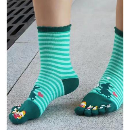Chaussettes 5 Doigts Lapins rendez vous amoureux