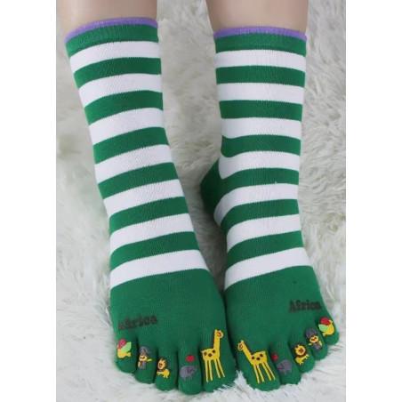 Chaussettes Rayures Ludique Au Zoo