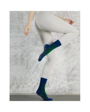  Chaussettes-coton-5-Doigts-Yoga-Pilates-Anti-dérapantes-brique-verte-profil