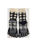 Chaussettes 5 Doigts Yoga à carreaux anti glisse