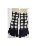 Chaussettes 5 Doigts Yoga à carreaux anti glisse