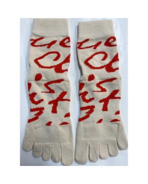  Chaussettes-coton-5-Doigts-Yoga-Pilates-Anti-dérapantes-signatures-face