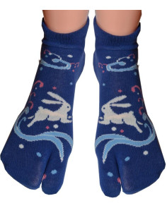 chaussettes Japonaises Lapins bondissant 2