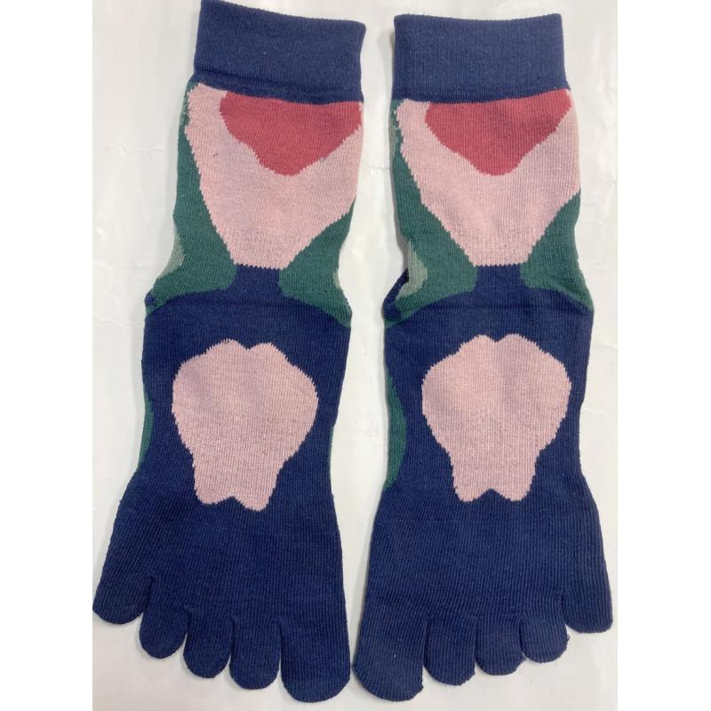 Chaussettes Yoga 5 Doigts Fleurs Naives