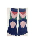 Chaussettes Yoga 5 Doigts Fleurs Naives