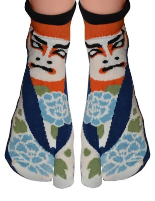Chaussettes Japonaises masque de théatre