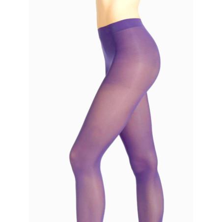Collant-uni-voile-lycra-Brigitte-Girardi-15-den-sans-Démarcation-violet-s-Light