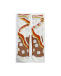 chaussettes Crystal Bordeaux fleuries