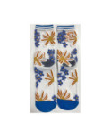 chaussettes Crystal bleues Fleuries