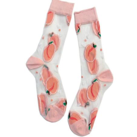 Chaussettes Crystal Pèches ludiques