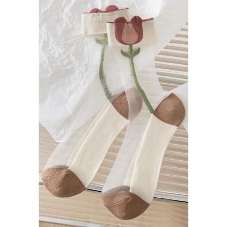 Chaussettes Crystal jolies Tulipes