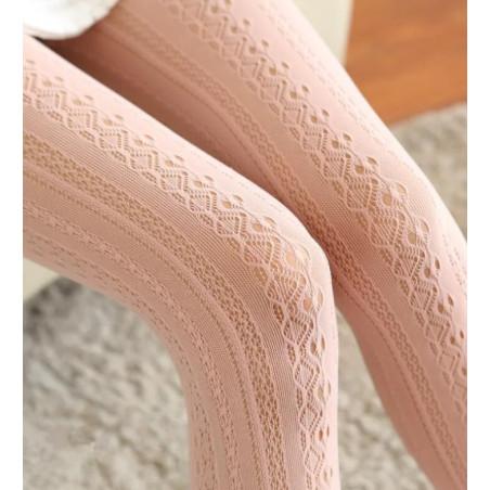 Collant Dentelle torsade verticale Les petits Caprices