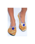 Chaussons velours Les Petits Caprices Murano Bleu