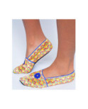 Chaussons velours Les Petits Caprices Murano Bleu