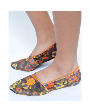 Chaussons velours Les Petits Caprices Papavero
