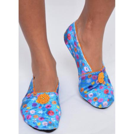  Chaussons-velours-imprimé-les-petits-caprices-Pretty-pop--avant-yellow