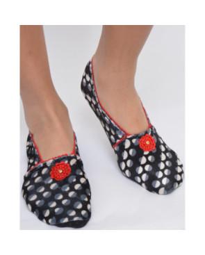 Chausson-velours-imprimé-les-petits-caprices-Pum-Pum-red-pieds-face