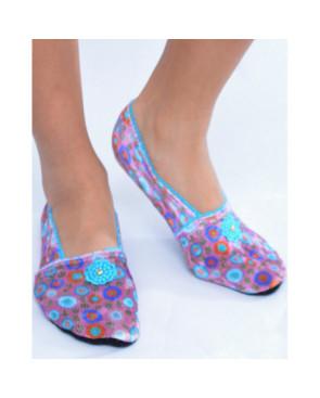 Chausson-velours-imprimé-les-petits-caprices-ta-ta-ta-bleu-vintage-avant