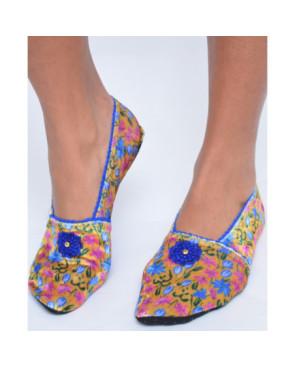 Chausson-velours-imprimé-les-petits-caprices-Violetta-dark-bleu-en-vrai-