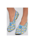 Chausson Tissu d'été Fifi Fleuri Bleu Les Petits Caprices