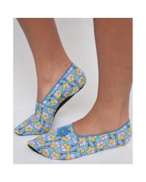 Chausson Tissu d'été Fifi Fleuri Bleu Les Petits Caprices